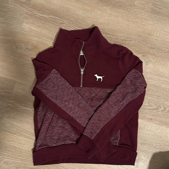 Maroon half zip by PINK - Picture 1 of 3